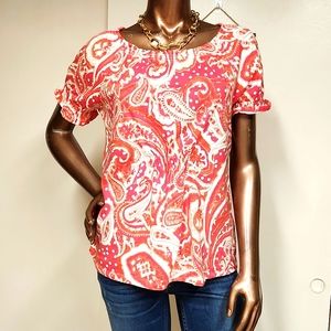 Jones Of New York Paisley Blouse Size Small